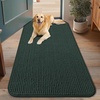 image:imageSmiry Dog Door Mat for Muddy Paws 24x16 Absorbent Microfiber Dirt Trapper Pet Doormat NonSlip Washable Quick Dry Chenille Front Door Mat Entryway Rug for Indoor and Outdoor GreyGreen