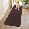 image:imageSmiry Dog Door Mat for Muddy Paws 24x16 Absorbent Microfiber Dirt Trapper Pet Doormat NonSlip Washable Quick Dry Chenille Front Door Mat Entryway Rug for Indoor and Outdoor GreyBrown