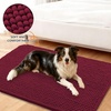 image:imageSmiry Dog Door Mat for Muddy Paws 24x16 Absorbent Microfiber Dirt Trapper Pet Doormat NonSlip Washable Quick Dry Chenille Front Door Mat Entryway Rug for Indoor and Outdoor GreyBurgundy