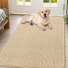 image:imageSmiry Dog Door Mat for Muddy Paws 24x16 Absorbent Microfiber Dirt Trapper Pet Doormat NonSlip Washable Quick Dry Chenille Front Door Mat Entryway Rug for Indoor and Outdoor GreyBeige