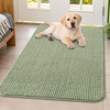 image:imageSmiry Dog Door Mat for Muddy Paws 24x16 Absorbent Microfiber Dirt Trapper Pet Doormat NonSlip Washable Quick Dry Chenille Front Door Mat Entryway Rug for Indoor and Outdoor GreySage Green