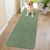 image:imageSmiry Dog Door Mat for Muddy Paws 24x16 Absorbent Microfiber Dirt Trapper Pet Doormat NonSlip Washable Quick Dry Chenille Front Door Mat Entryway Rug for Indoor and Outdoor GreyOlive Green