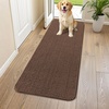 image:imageSmiry Dog Door Mat for Muddy Paws 24x16 Absorbent Microfiber Dirt Trapper Pet Doormat NonSlip Washable Quick Dry Chenille Front Door Mat Entryway Rug for Indoor and Outdoor GreyCoffee