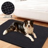 image:imageSmiry Dog Door Mat for Muddy Paws 24x16 Absorbent Microfiber Dirt Trapper Pet Doormat NonSlip Washable Quick Dry Chenille Front Door Mat Entryway Rug for Indoor and Outdoor GreyBlack