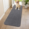 image:imageSmiry Dog Door Mat for Muddy Paws 24x16 Absorbent Microfiber Dirt Trapper Pet Doormat NonSlip Washable Quick Dry Chenille Front Door Mat Entryway Rug for Indoor and Outdoor GreyDark Grey