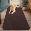 image:imageSmiry Dog Door Mat for Muddy Paws 24x16 Absorbent Microfiber Dirt Trapper Pet Doormat NonSlip Washable Quick Dry Chenille Front Door Mat Entryway Rug for Indoor and Outdoor GreyBrown