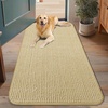 image:imageSmiry Dog Door Mat for Muddy Paws 24x16 Absorbent Microfiber Dirt Trapper Pet Doormat NonSlip Washable Quick Dry Chenille Front Door Mat Entryway Rug for Indoor and Outdoor GreyCream White