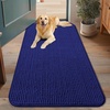 image:imageSmiry Dog Door Mat for Muddy Paws 24x16 Absorbent Microfiber Dirt Trapper Pet Doormat NonSlip Washable Quick Dry Chenille Front Door Mat Entryway Rug for Indoor and Outdoor GreyNavy Blue