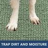 image:imageSmiry Dog Door Mat for Muddy Paws 24x16 Absorbent Microfiber Dirt Trapper Pet Doormat NonSlip Washable Quick Dry Chenille Front Door Mat Entryway Rug for Indoor and Outdoor GreyOlive Green