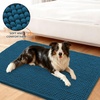 image:imageSmiry Dog Door Mat for Muddy Paws 24x16 Absorbent Microfiber Dirt Trapper Pet Doormat NonSlip Washable Quick Dry Chenille Front Door Mat Entryway Rug for Indoor and Outdoor GreyAtlantic Blue