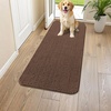 image:imageSmiry Dog Door Mat for Muddy Paws 24x16 Absorbent Microfiber Dirt Trapper Pet Doormat NonSlip Washable Quick Dry Chenille Front Door Mat Entryway Rug for Indoor and Outdoor GreyCoffee