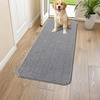 image:imageSmiry Dog Door Mat for Muddy Paws 24x16 Absorbent Microfiber Dirt Trapper Pet Doormat NonSlip Washable Quick Dry Chenille Front Door Mat Entryway Rug for Indoor and Outdoor GreyGrey