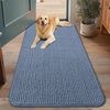 image:imageSmiry Dog Door Mat for Muddy Paws 24x16 Absorbent Microfiber Dirt Trapper Pet Doormat NonSlip Washable Quick Dry Chenille Front Door Mat Entryway Rug for Indoor and Outdoor GreyAiry Blue