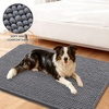 image:imageSmiry Dog Door Mat for Muddy Paws 24x16 Absorbent Microfiber Dirt Trapper Pet Doormat NonSlip Washable Quick Dry Chenille Front Door Mat Entryway Rug for Indoor and Outdoor GreyDark Grey