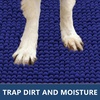 image:imageSmiry Dog Door Mat for Muddy Paws 24x16 Absorbent Microfiber Dirt Trapper Pet Doormat NonSlip Washable Quick Dry Chenille Front Door Mat Entryway Rug for Indoor and Outdoor GreyNavy Blue
