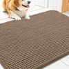 image:imageSmiry Dog Door Mat for Muddy Paws 24x16 Absorbent Microfiber Dirt Trapper Pet Doormat NonSlip Washable Quick Dry Chenille Front Door Mat Entryway Rug for Indoor and Outdoor GreyCamel