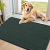 image:imageSmiry Dog Door Mat for Muddy Paws 24x16 Absorbent Microfiber Dirt Trapper Pet Doormat NonSlip Washable Quick Dry Chenille Front Door Mat Entryway Rug for Indoor and Outdoor GreyGreen