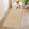 image:imageSmiry Dog Door Mat for Muddy Paws 24x16 Absorbent Microfiber Dirt Trapper Pet Doormat NonSlip Washable Quick Dry Chenille Front Door Mat Entryway Rug for Indoor and Outdoor GreyBeige