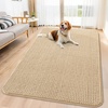 image:imageSmiry Dog Door Mat for Muddy Paws 24x16 Absorbent Microfiber Dirt Trapper Pet Doormat NonSlip Washable Quick Dry Chenille Front Door Mat Entryway Rug for Indoor and Outdoor GreyBeige