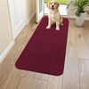 image:imageSmiry Dog Door Mat for Muddy Paws 24x16 Absorbent Microfiber Dirt Trapper Pet Doormat NonSlip Washable Quick Dry Chenille Front Door Mat Entryway Rug for Indoor and Outdoor GreyBurgundy