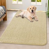 image:imageSmiry Dog Door Mat for Muddy Paws 24x16 Absorbent Microfiber Dirt Trapper Pet Doormat NonSlip Washable Quick Dry Chenille Front Door Mat Entryway Rug for Indoor and Outdoor GreyCream White
