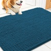image:imageSmiry Dog Door Mat for Muddy Paws 24x16 Absorbent Microfiber Dirt Trapper Pet Doormat NonSlip Washable Quick Dry Chenille Front Door Mat Entryway Rug for Indoor and Outdoor GreyAtlantic Blue