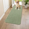 image:imageSmiry Dog Door Mat for Muddy Paws 24x16 Absorbent Microfiber Dirt Trapper Pet Doormat NonSlip Washable Quick Dry Chenille Front Door Mat Entryway Rug for Indoor and Outdoor GreySage Green