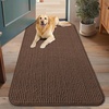 image:imageSmiry Dog Door Mat for Muddy Paws 24x16 Absorbent Microfiber Dirt Trapper Pet Doormat NonSlip Washable Quick Dry Chenille Front Door Mat Entryway Rug for Indoor and Outdoor GreyCoffee