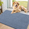 image:imageSmiry Dog Door Mat for Muddy Paws 24x16 Absorbent Microfiber Dirt Trapper Pet Doormat NonSlip Washable Quick Dry Chenille Front Door Mat Entryway Rug for Indoor and Outdoor GreyAiry Blue