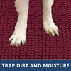 image:imageSmiry Dog Door Mat for Muddy Paws 24x16 Absorbent Microfiber Dirt Trapper Pet Doormat NonSlip Washable Quick Dry Chenille Front Door Mat Entryway Rug for Indoor and Outdoor GreyBurgundy