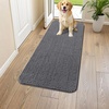 image:imageSmiry Dog Door Mat for Muddy Paws 24x16 Absorbent Microfiber Dirt Trapper Pet Doormat NonSlip Washable Quick Dry Chenille Front Door Mat Entryway Rug for Indoor and Outdoor GreyDark Grey
