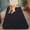 image:imageSmiry Dog Door Mat for Muddy Paws 24x16 Absorbent Microfiber Dirt Trapper Pet Doormat NonSlip Washable Quick Dry Chenille Front Door Mat Entryway Rug for Indoor and Outdoor GreyBlack