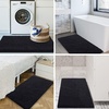 image:imageSmiry Luxury Chenille Bath Rug Set 2 Piece Extra Soft and Absorbent Shaggy Bathroom Mat Rugs Machine Washable NonSlip Plush Carpet Runner for Tub Shower and Bath Room24x1636x 24Black