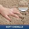 image:imageSmiry Luxury Chenille Bath Rug Set 2 Piece Extra Soft and Absorbent Shaggy Bathroom Mat Rugs Machine Washable NonSlip Plush Carpet Runner for Tub Shower and Bath Room24x1636x24Beige