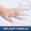 image:imageSmiry Luxury Chenille Bath Rug Set 2 Piece Extra Soft and Absorbent Shaggy Bathroom Mat Rugs Machine Washable NonSlip Plush Carpet Runner for Tub Shower and Bath Room24x1636x24White