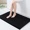 image:imageSmiry Luxury Chenille Bath Rug Set 2 Piece Extra Soft and Absorbent Shaggy Bathroom Mat Rugs Machine Washable NonSlip Plush Carpet Runner for Tub Shower and Bath Room24x1636x 24Black