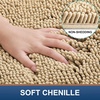 image:imageSmiry Luxury Chenille Bath Rug Set 2 Piece Extra Soft and Absorbent Shaggy Bathroom Mat Rugs Machine Washable NonSlip Plush Carpet Runner for Tub Shower and Bath Room24x1630x20Beign