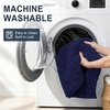 image:imageSmiry Thick Chenille Bathroom Rugs 30x20 Extra Soft Absorbent Striped Bath Rugs Rubber Backing Machine Wash Dry Bath Mats for Bathroom Floor Tub Shower Home Decor Accessories GreyTwilight Sapphire