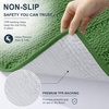 image:imageSmiry Thick Chenille Bathroom Rugs 30x20 Extra Soft Absorbent Striped Bath Rugs Rubber Backing Machine Wash Dry Bath Mats for Bathroom Floor Tub Shower Home Decor Accessories GreyOlive Green