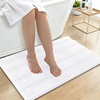 image:imageSmiry Thick Chenille Bathroom Rugs 30x20 Extra Soft Absorbent Striped Bath Rugs Rubber Backing Machine Wash Dry Bath Mats for Bathroom Floor Tub Shower Home Decor Accessories GreyWhite