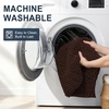 image:imageSmiry Thick Chenille Bathroom Rugs 30x20 Extra Soft Absorbent Striped Bath Rugs Rubber Backing Machine Wash Dry Bath Mats for Bathroom Floor Tub Shower Home Decor Accessories GreyBrown