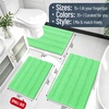 image:imageSmiry Thick Chenille Bathroom Rugs 30x20 Extra Soft Absorbent Striped Bath Rugs Rubber Backing Machine Wash Dry Bath Mats for Bathroom Floor Tub Shower Home Decor Accessories GreyMint Green