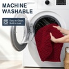 image:imageSmiry Thick Chenille Bathroom Rugs 30x20 Extra Soft Absorbent Striped Bath Rugs Rubber Backing Machine Wash Dry Bath Mats for Bathroom Floor Tub Shower Home Decor Accessories GreyRed