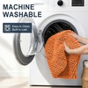 image:imageSmiry Thick Chenille Bathroom Rugs 30x20 Extra Soft Absorbent Striped Bath Rugs Rubber Backing Machine Wash Dry Bath Mats for Bathroom Floor Tub Shower Home Decor Accessories GreyClay