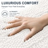 image:imageSmiry Thick Chenille Bathroom Rugs 30x20 Extra Soft Absorbent Striped Bath Rugs Rubber Backing Machine Wash Dry Bath Mats for Bathroom Floor Tub Shower Home Decor Accessories GreyIvory