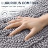 image:imageSmiry Thick Chenille Bathroom Rugs 30x20 Extra Soft Absorbent Striped Bath Rugs Rubber Backing Machine Wash Dry Bath Mats for Bathroom Floor Tub Shower Home Decor Accessories GreyGrey