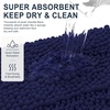 image:imageSmiry Thick Chenille Bathroom Rugs 30x20 Extra Soft Absorbent Striped Bath Rugs Rubber Backing Machine Wash Dry Bath Mats for Bathroom Floor Tub Shower Home Decor Accessories GreyTwilight Sapphire