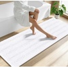 image:imageSmiry Thick Chenille Bathroom Rugs 30x20 Extra Soft Absorbent Striped Bath Rugs Rubber Backing Machine Wash Dry Bath Mats for Bathroom Floor Tub Shower Home Decor Accessories GreyWhite