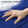 image:imageSmiry Thick Chenille Bathroom Rugs 30x20 Extra Soft Absorbent Striped Bath Rugs Rubber Backing Machine Wash Dry Bath Mats for Bathroom Floor Tub Shower Home Decor Accessories GreyRoyal Blue
