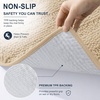 image:imageSmiry Thick Chenille Bathroom Rugs 30x20 Extra Soft Absorbent Striped Bath Rugs Rubber Backing Machine Wash Dry Bath Mats for Bathroom Floor Tub Shower Home Decor Accessories GreyBeige